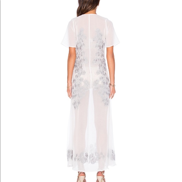 For Love and Lemons white sheer Sicily Maxi S - Picture 4 of 5